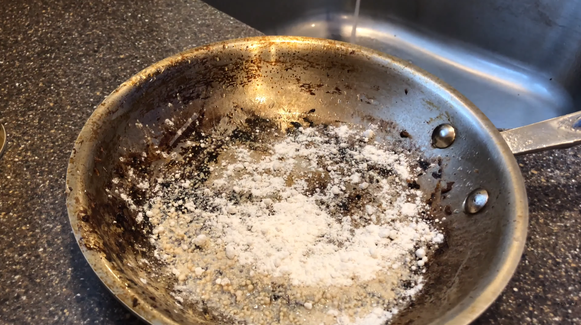 stainless steel pot cleaning