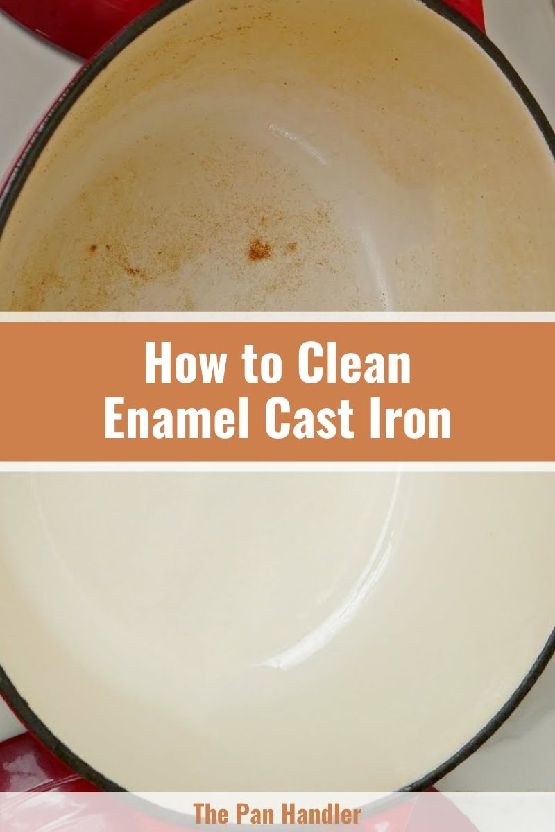 cleaning enameled cast iron