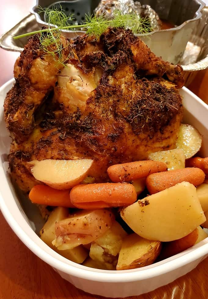 Italian Style Roast Chicken in a Bundt Pan