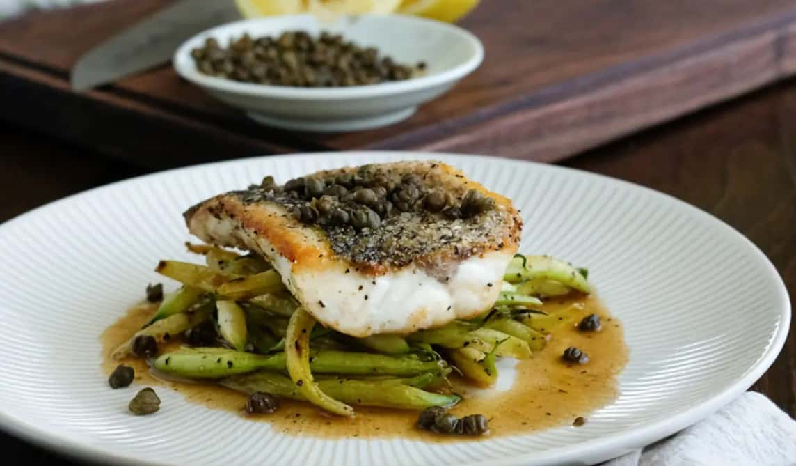 Pan Roasted Fish with Fried Capers