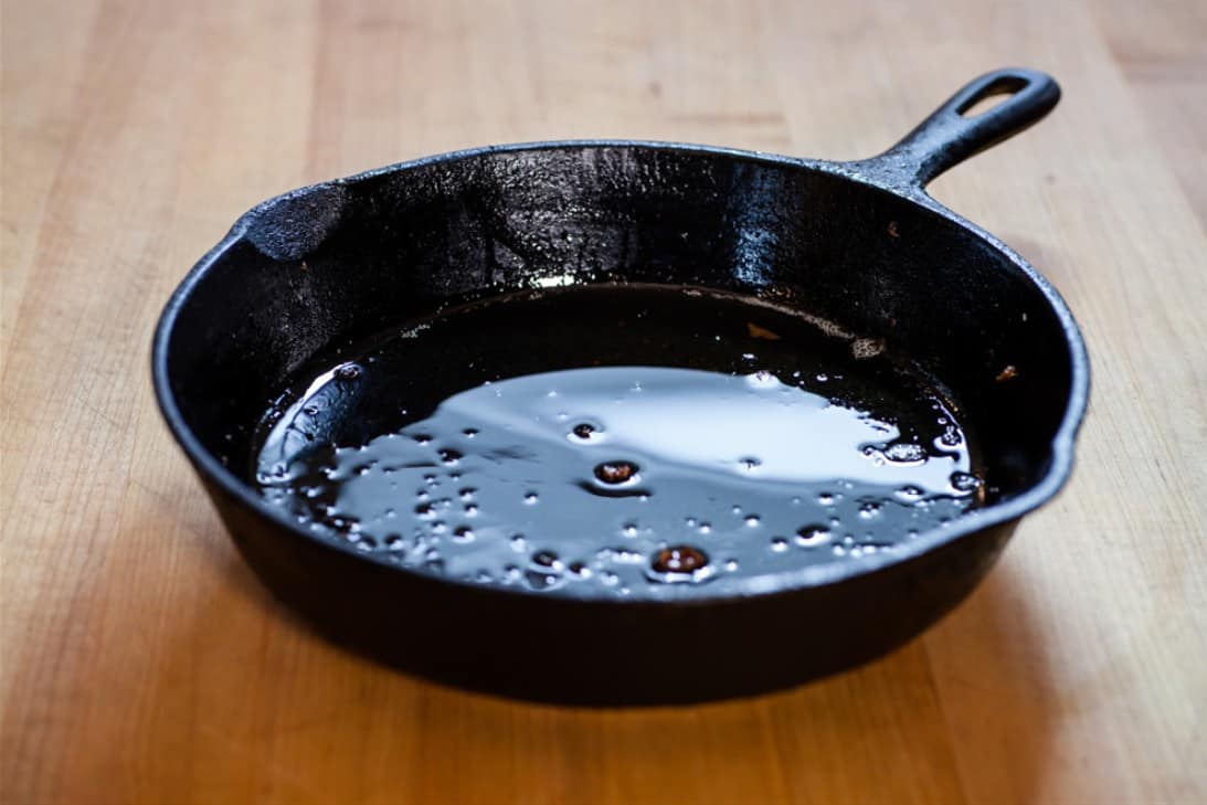 how to get stuck on grease off pan