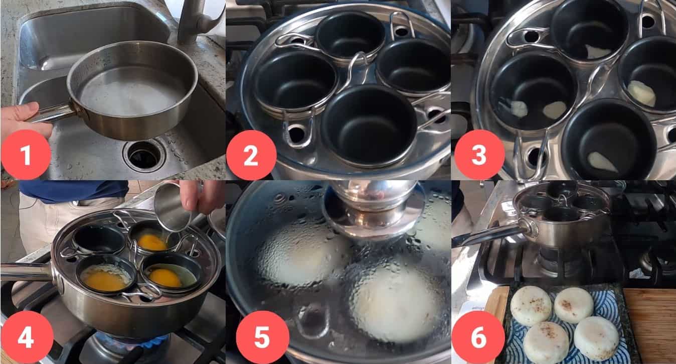 how to use poached egg pan