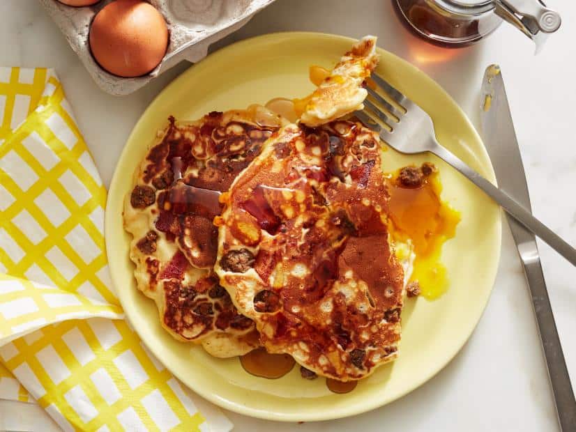 Bacon, Egg and Cheese Stuffed Pancake
