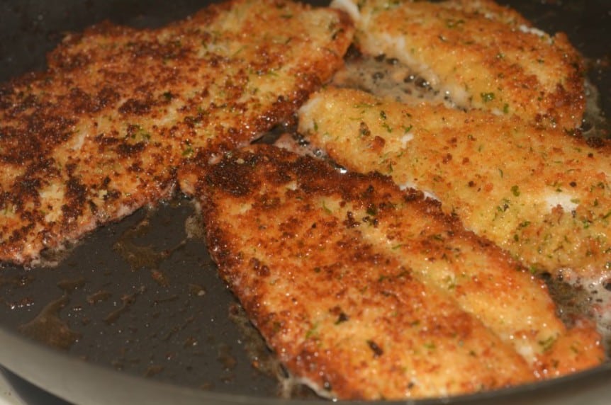 Whole Pan-fried Flounder