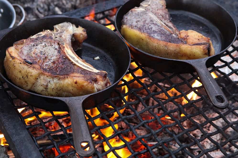 can you put a pan on a charcoal grill