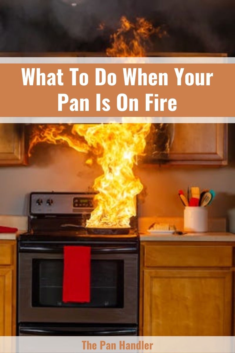 fry pan on fire